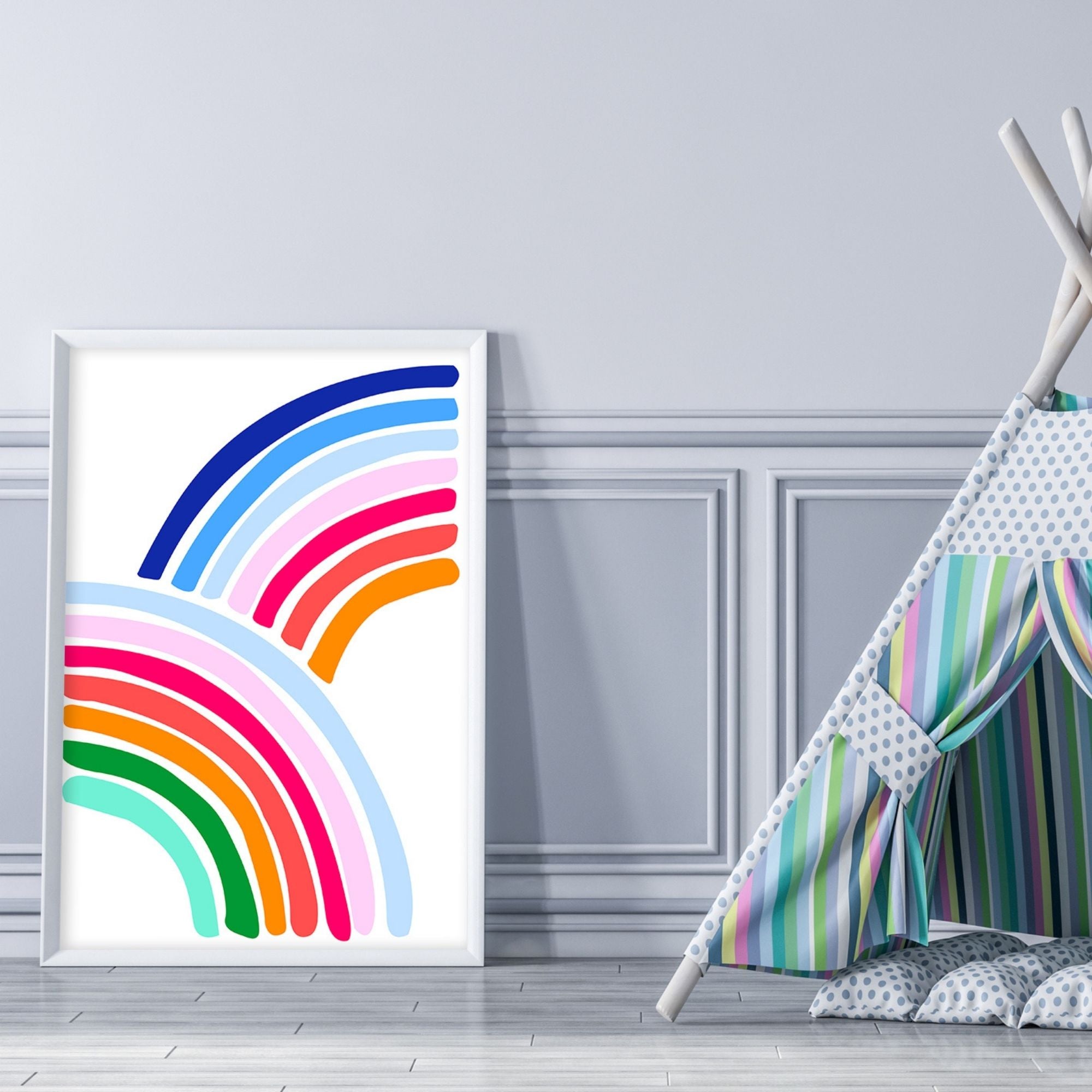 Double Rainbow Art Print-Art-Little Fish Co.
