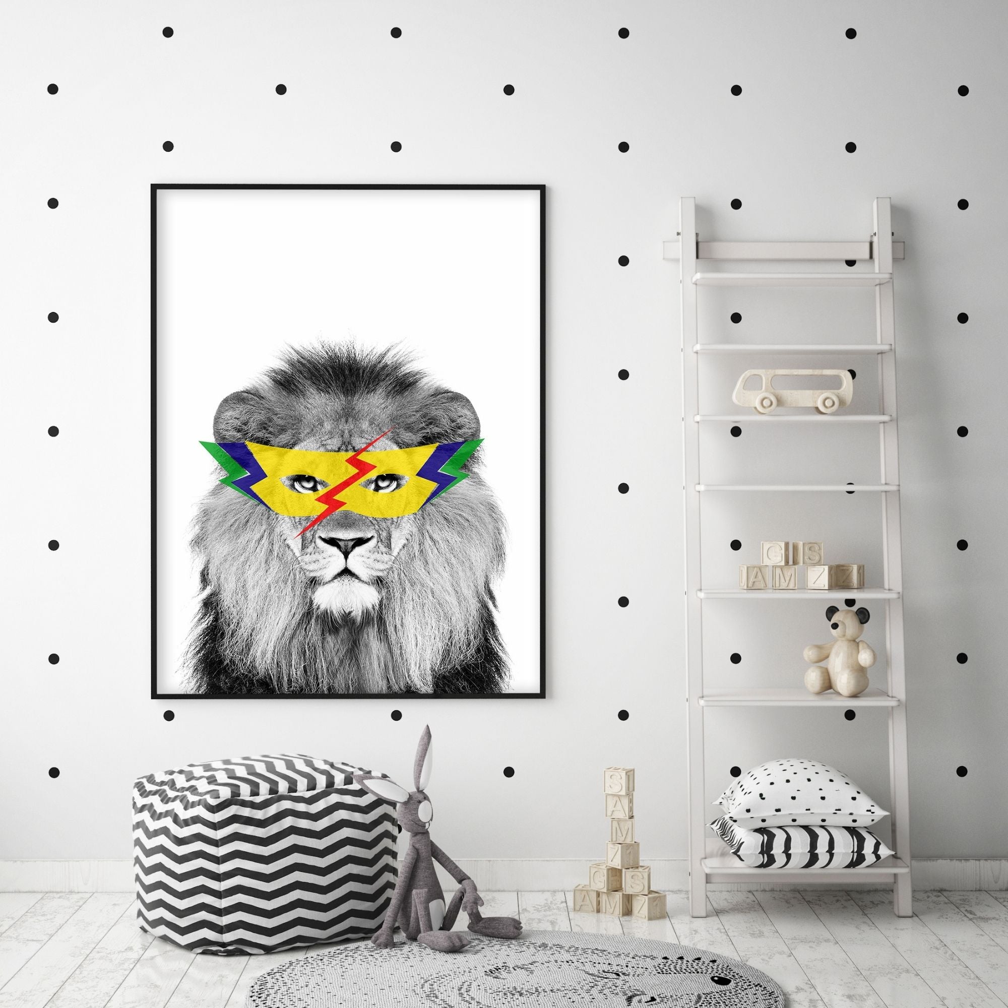 Lion Super Hero Print-Art-Little Fish Co.