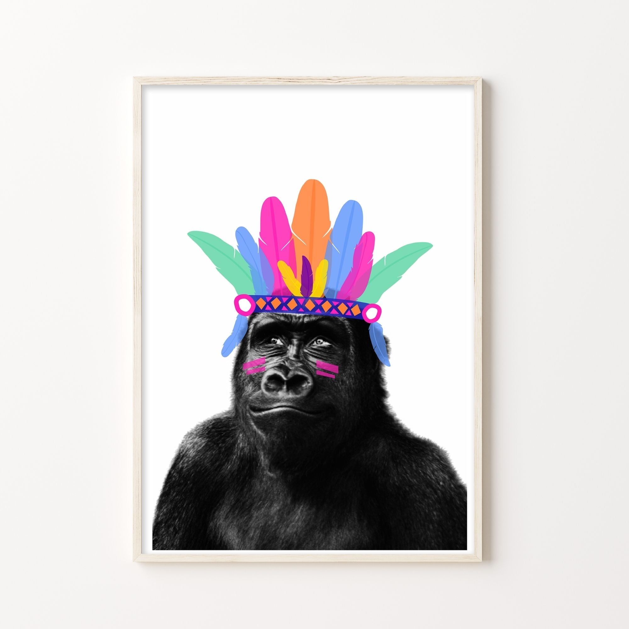 Chief Gorilla Happy Print-Art-Little Fish Co.