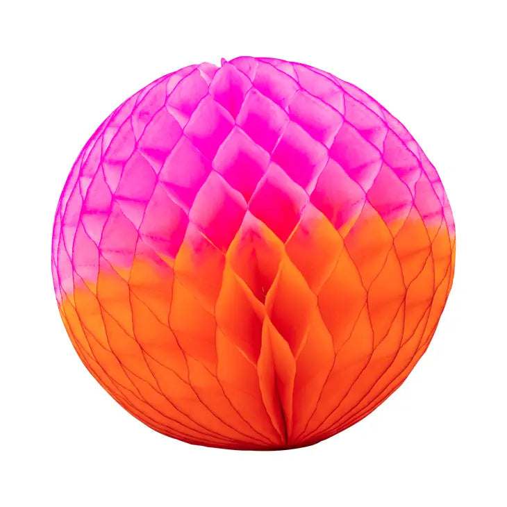 Honeycomb Ball two tone orange / pink 25cm-Fun-Little Fish Co.