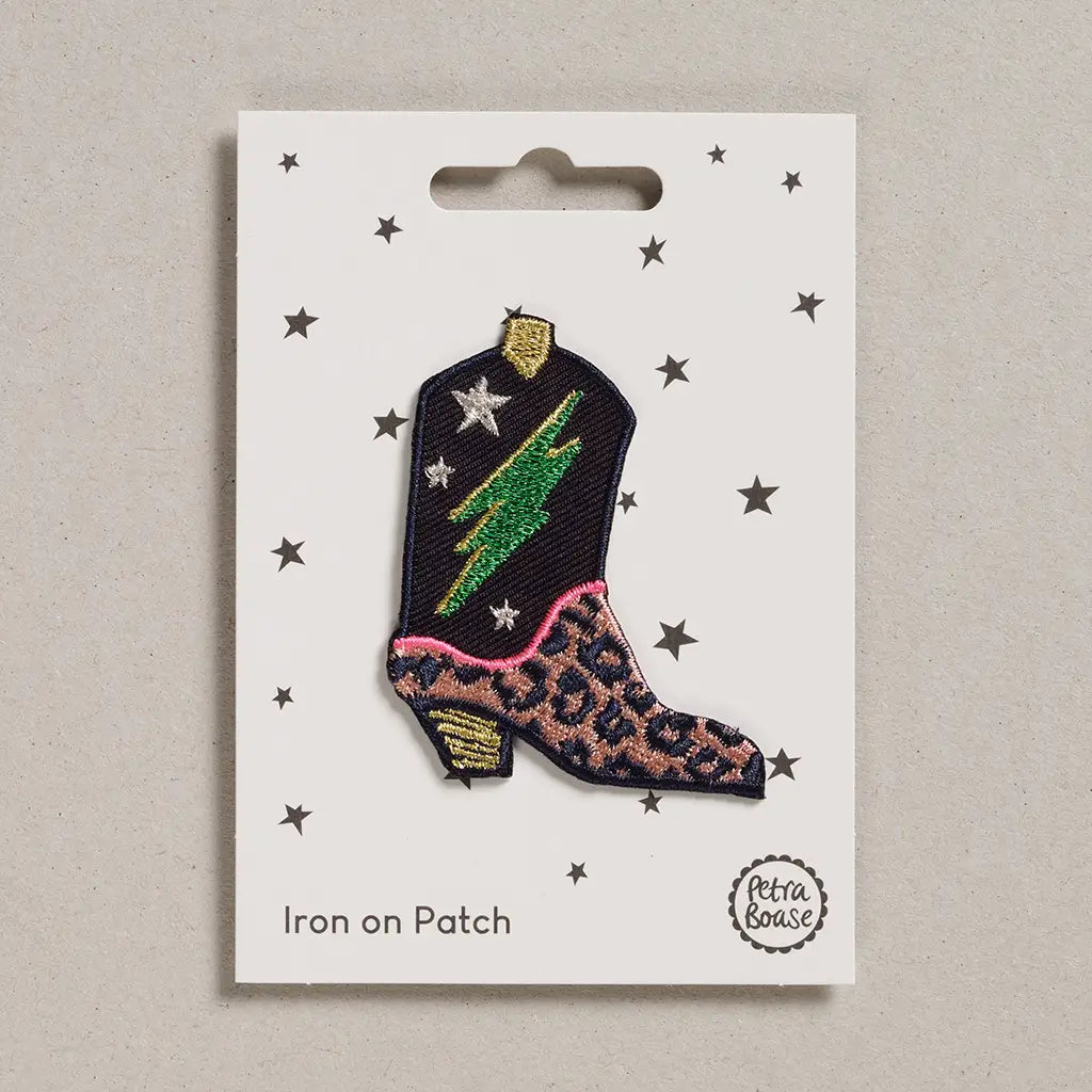 Iron on patch - Cowboy boot-Fun-Little Fish Co.