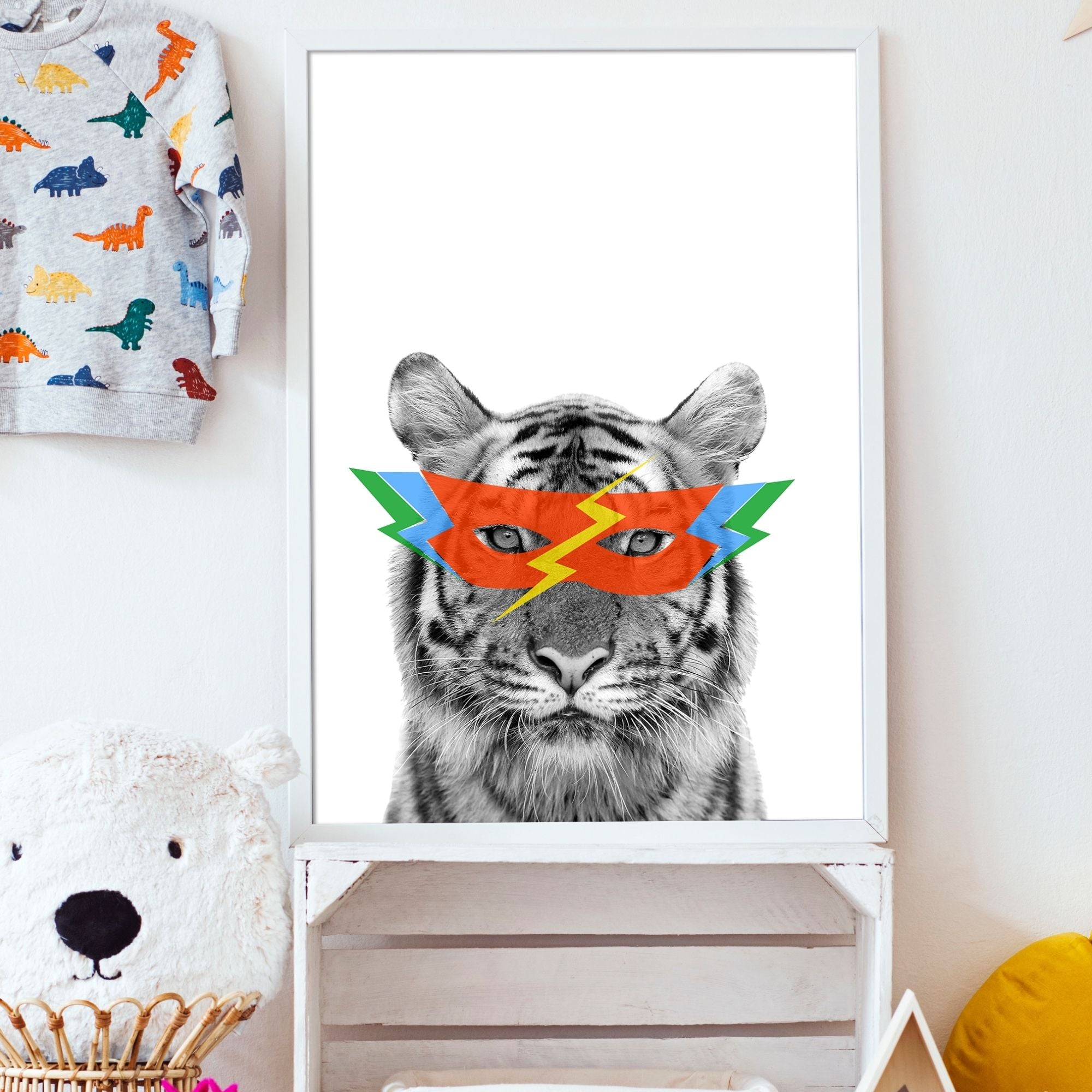 Tiger Super Hero Print-Art-Little Fish Co.
