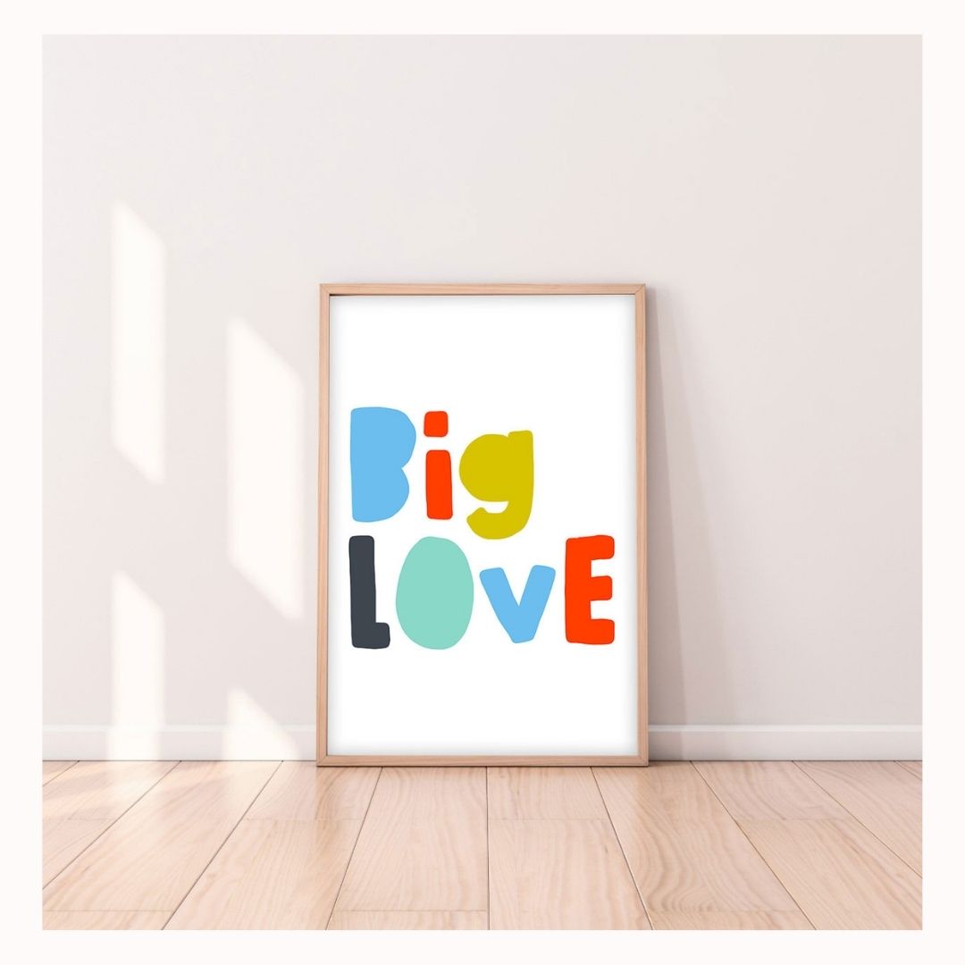 Big Love Print in Lemonade-Art-Little Fish Co.