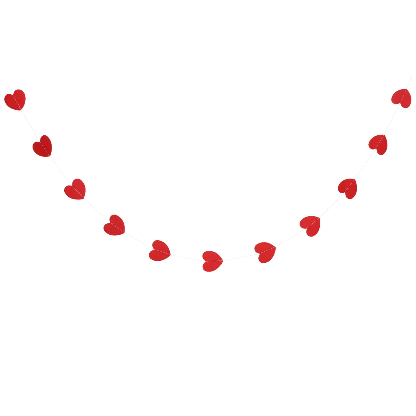 Red heart sewn garland-Fun-Little Fish Co.