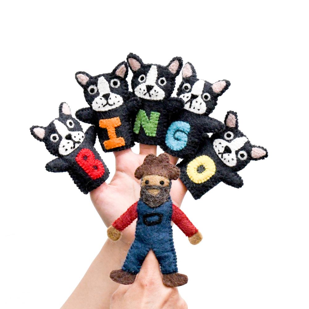 BINGO Finger Puppet set-Fun-Little Fish Co.