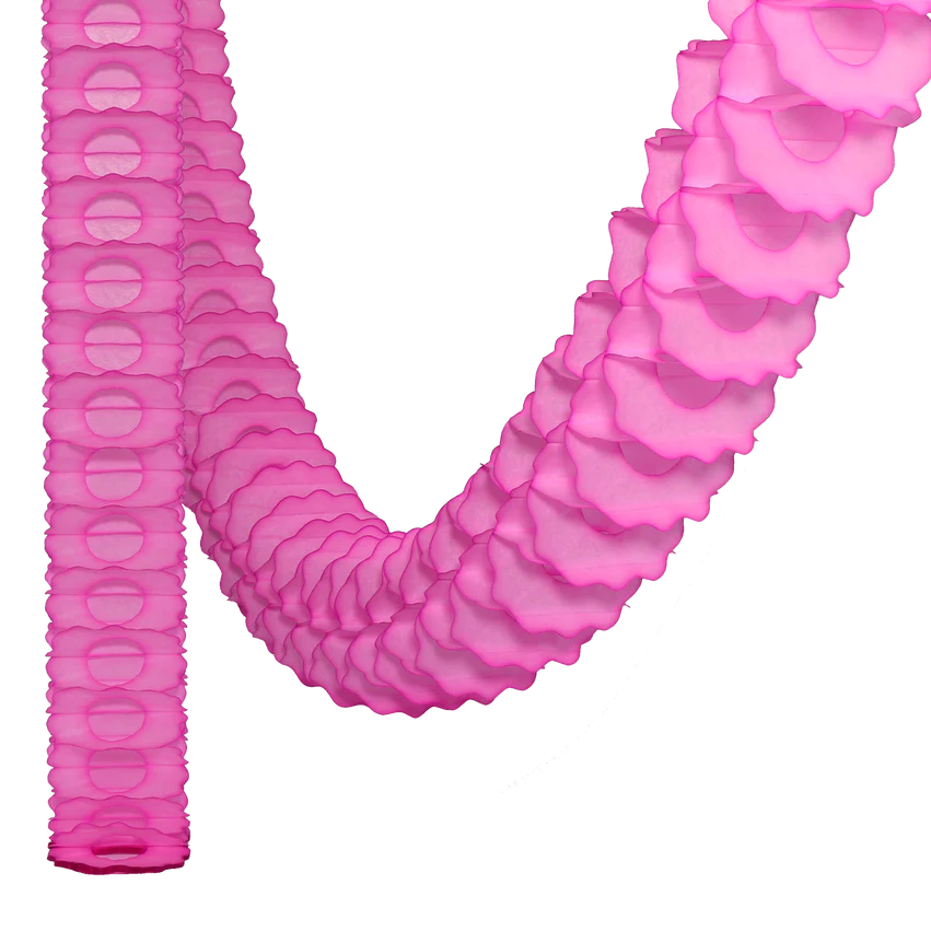 Classic Garland in traditional Bright Pink ( 3.6m)-Fun-Little Fish Co.