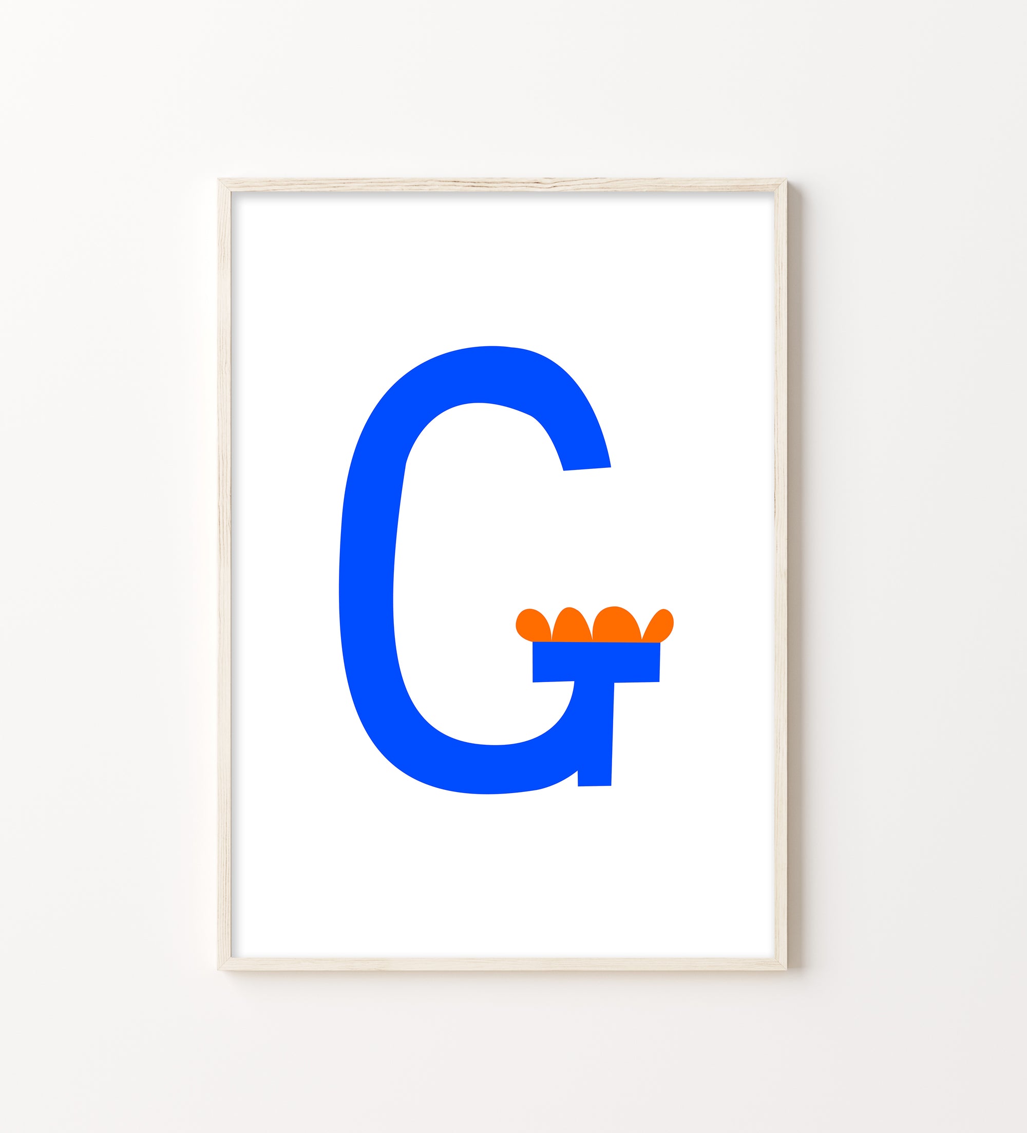 Sweet letter G print Blue-Little Fish Co.