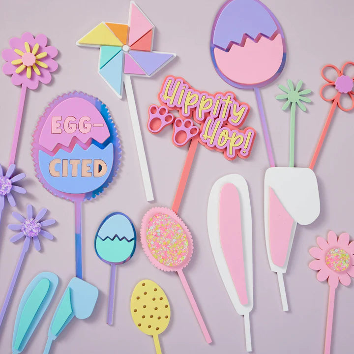 Pastel Flower topper set-Little Fish Co.