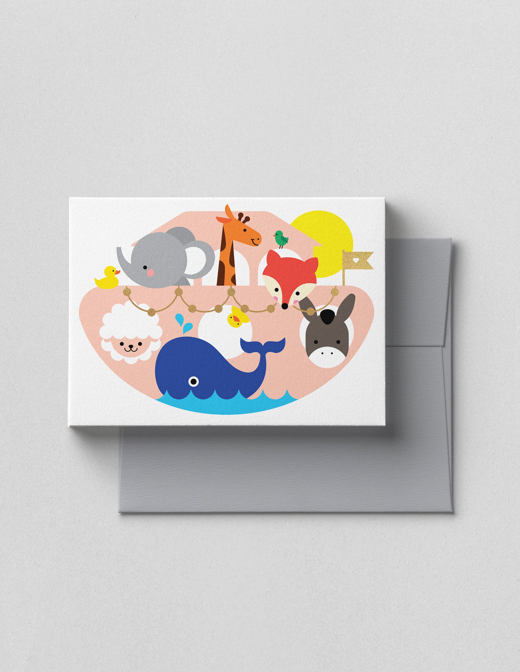Noah's Ark Greeting Card-Stationary-Little Fish Co.