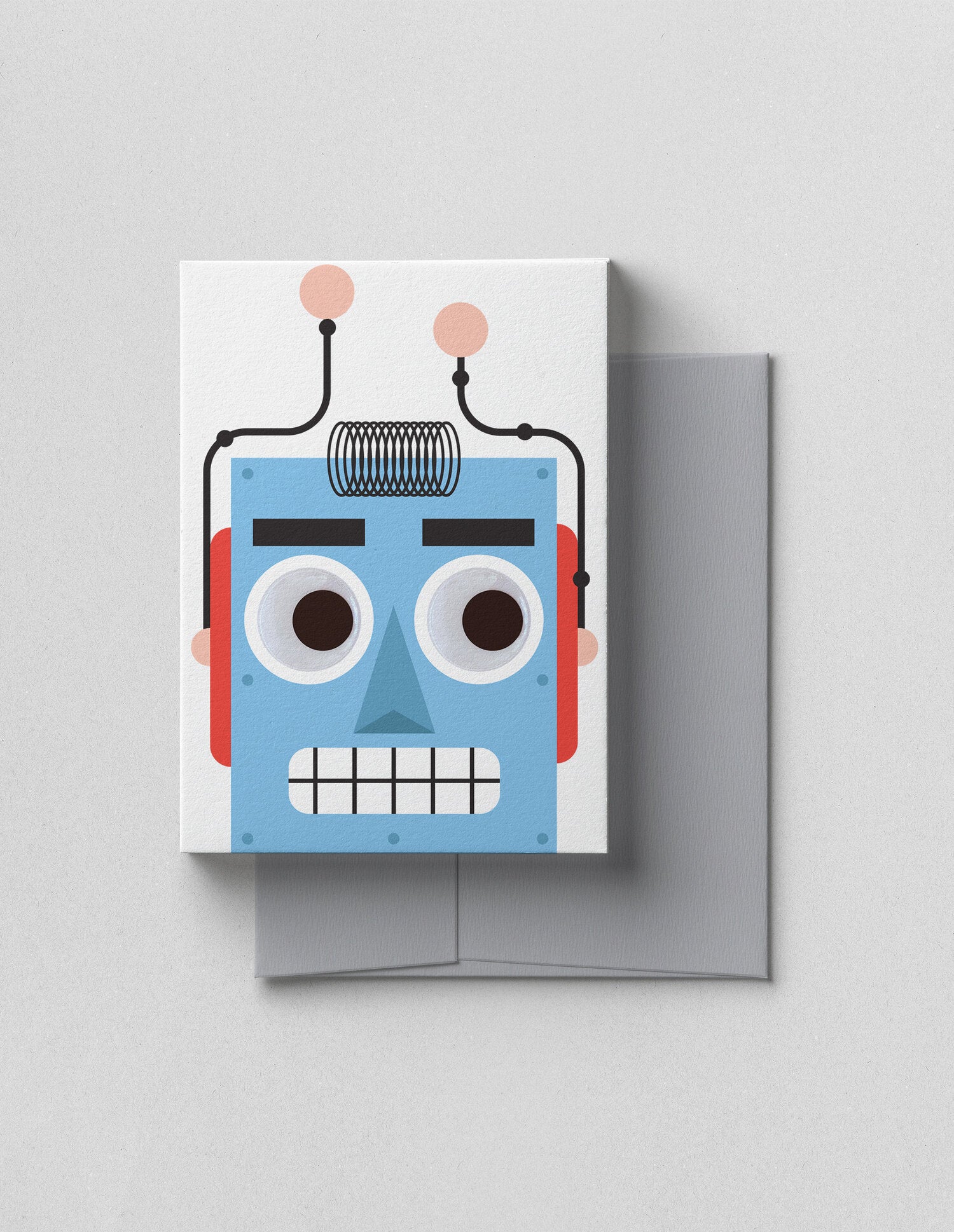Robot Face Card-Stationary-Little Fish Co.