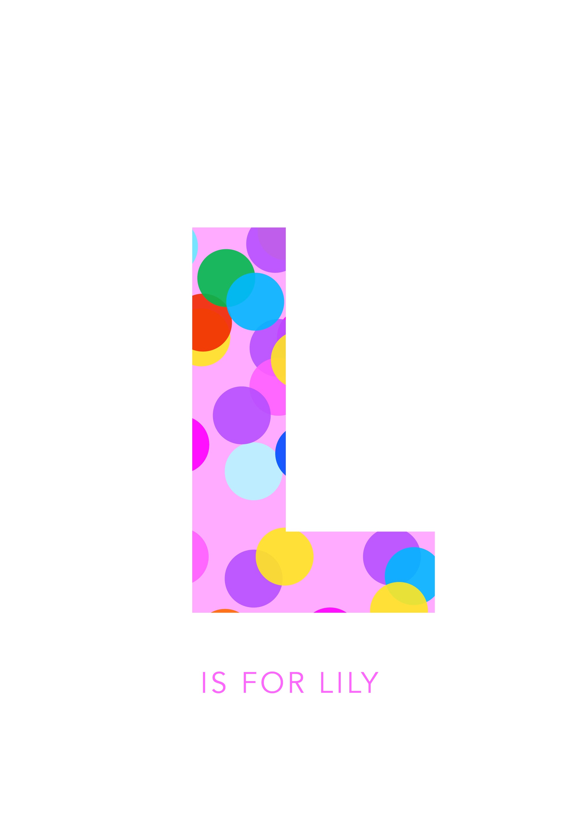 L Confetti Letter-Art-Little Fish Co.