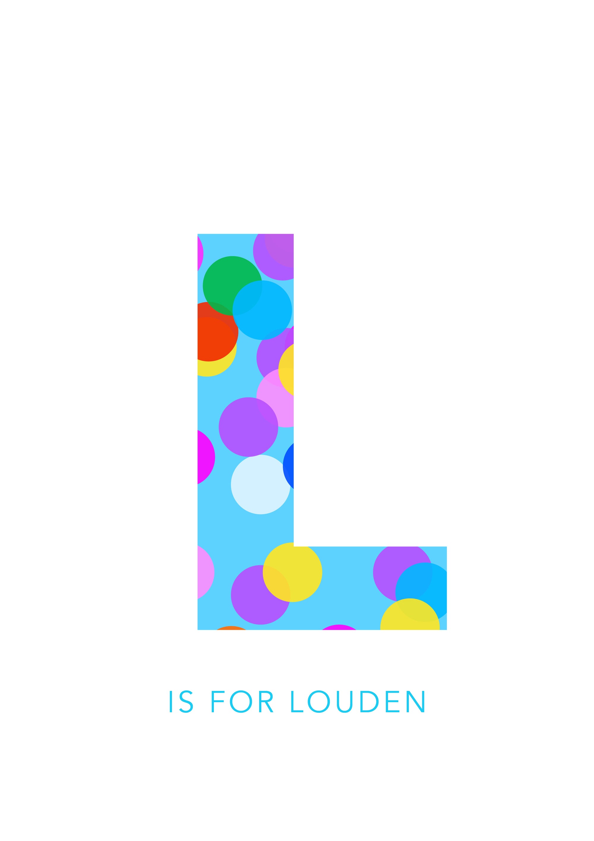 L Confetti Letter-Art-Little Fish Co.