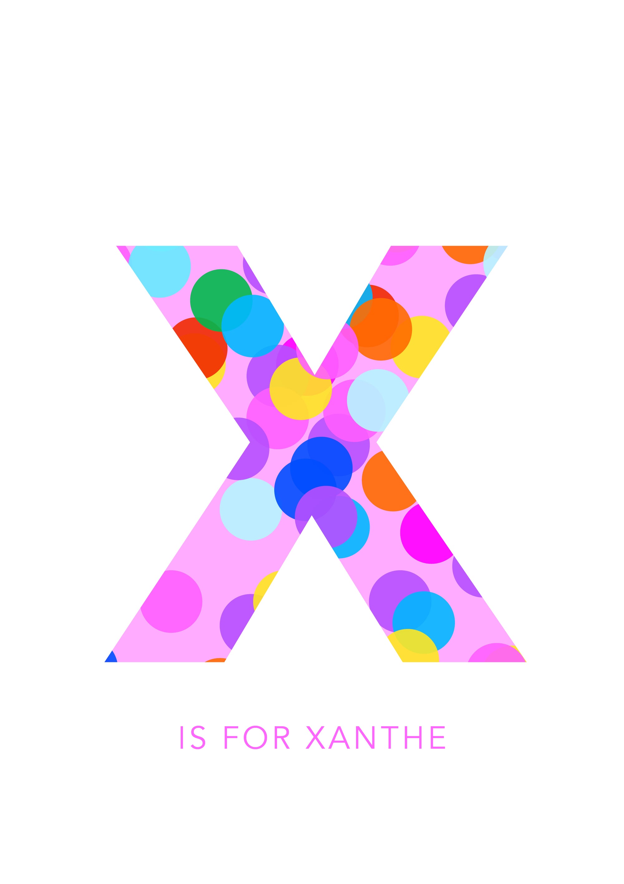 X Confetti Letter-Art-Little Fish Co.