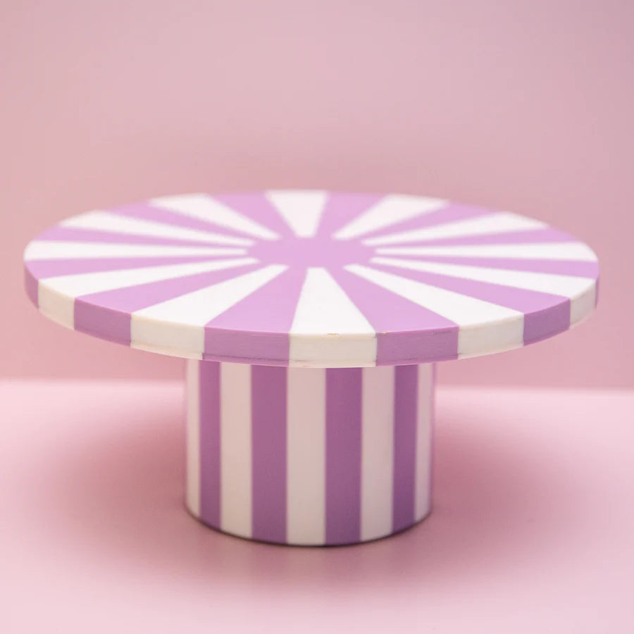 Lilac / white resin cake stand-Fun-Little Fish Co.