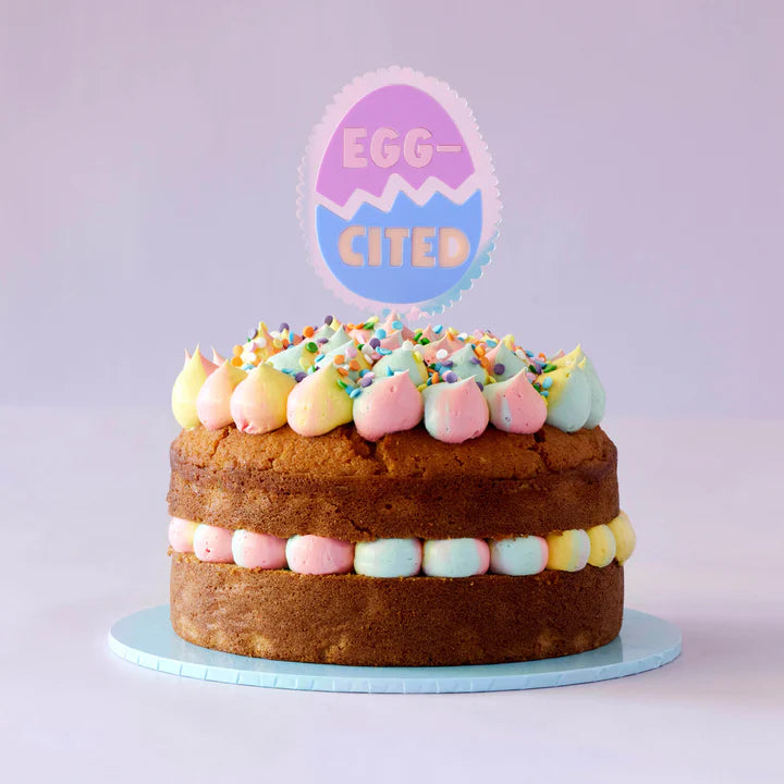 Eggcited Cake topper-Little Fish Co.