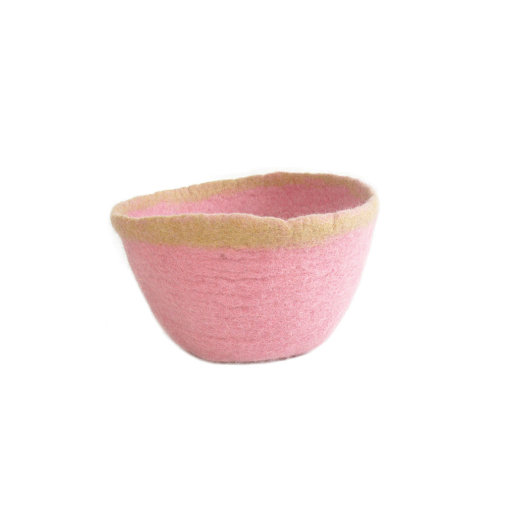 Large Rimmed Pink Bowl-Fun-Little Fish Co.