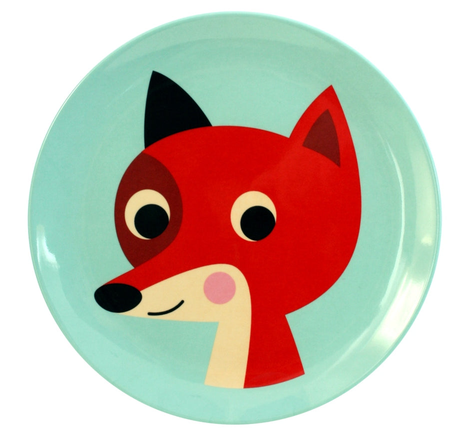 Fox Mint Melamine Plate-Fun-Little Fish Co.
