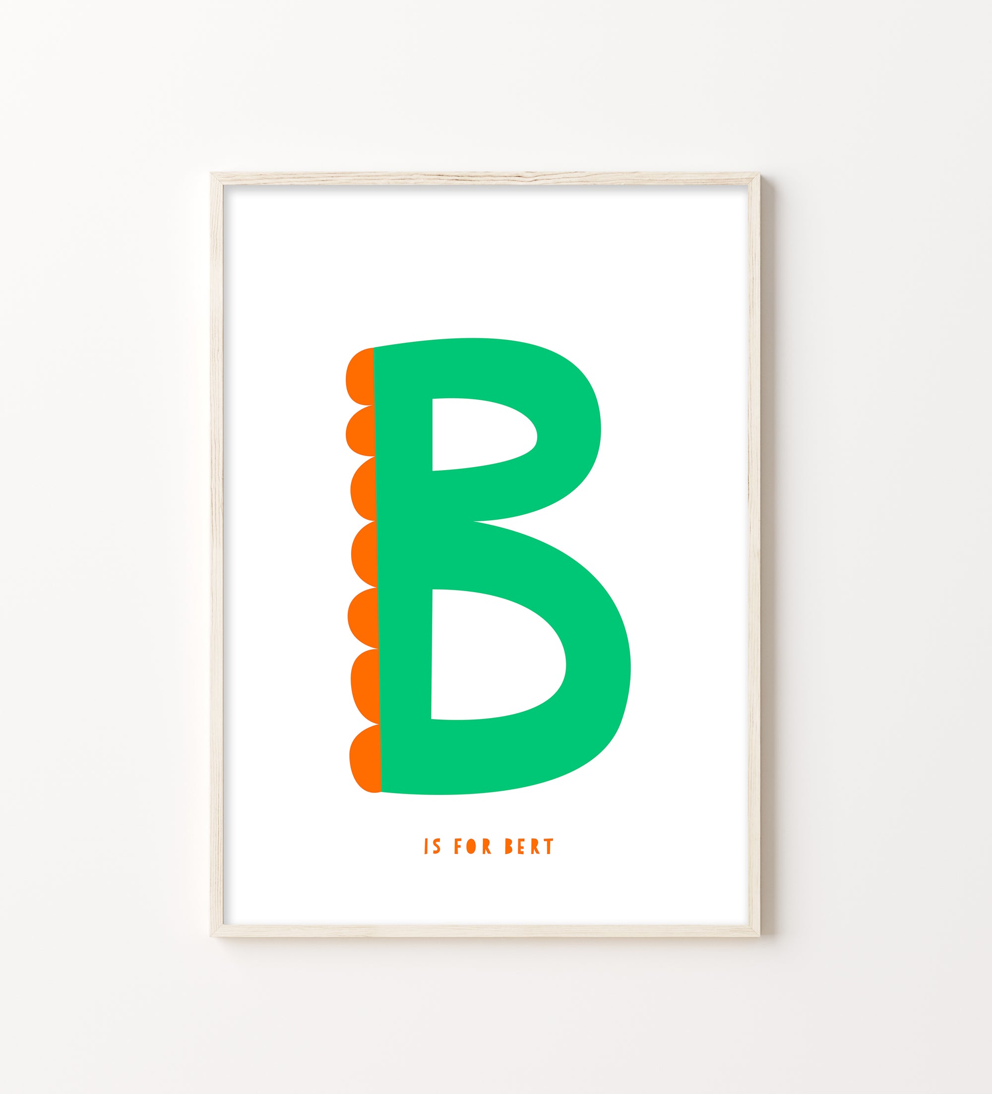 Sweet letter B print Green-Little Fish Co.