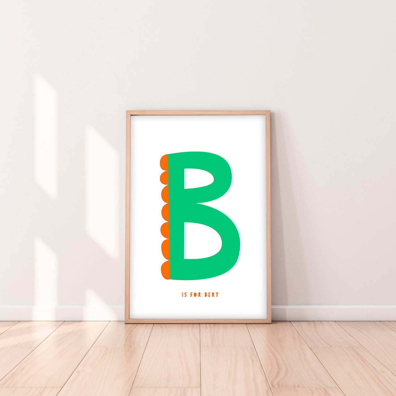Sweet letter B print Green-Little Fish Co.