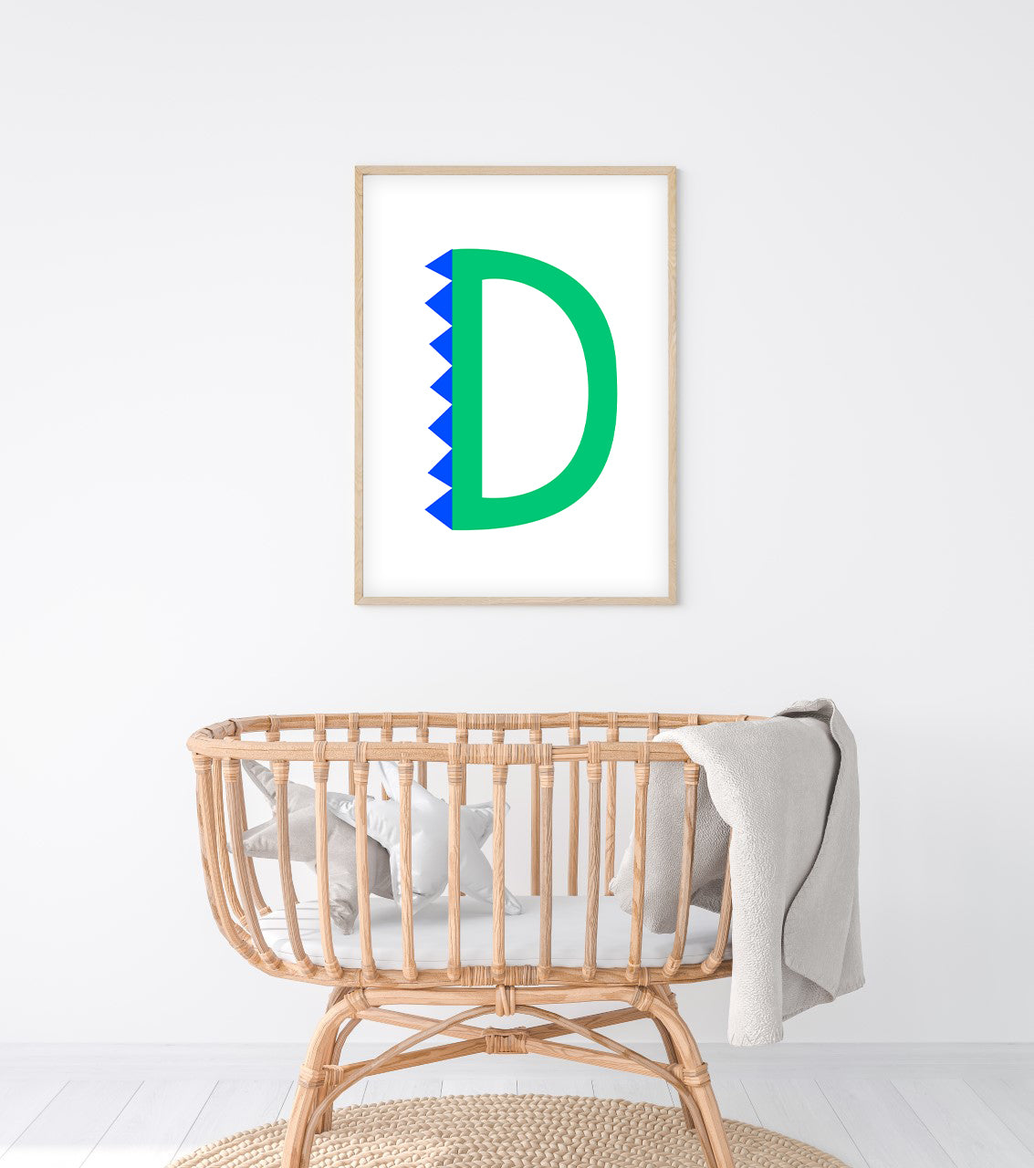 Sweet letter D print Green-Little Fish Co.