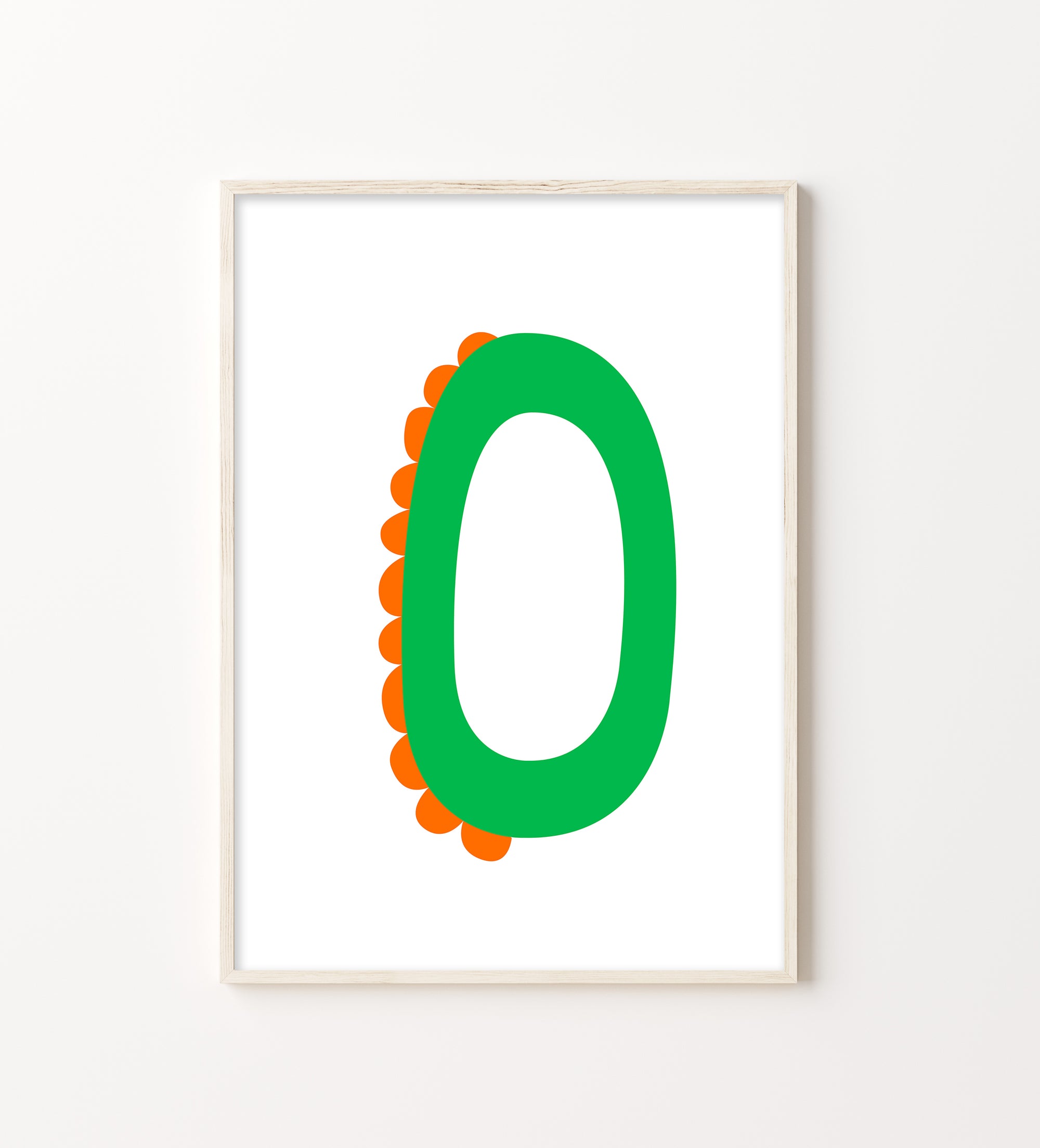 Sweet letter O print Green-Little Fish Co.