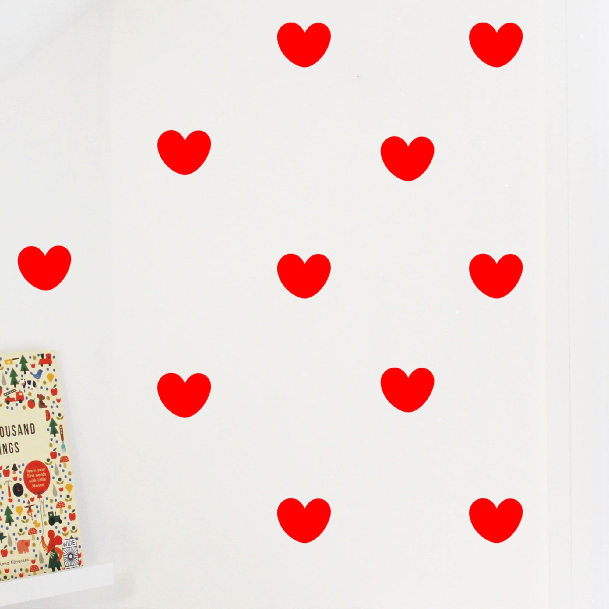 Hearts Wall stickers ( set of 24) Red-Fun-Little Fish Co.