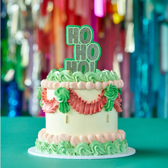 Ho Ho Ho Cake topper in Green-Fun-Little Fish Co.