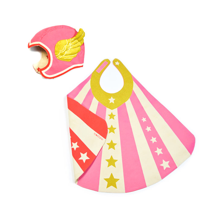 Pink Hero Cape Reversible-TOYS + FUN-Little Fish Co.