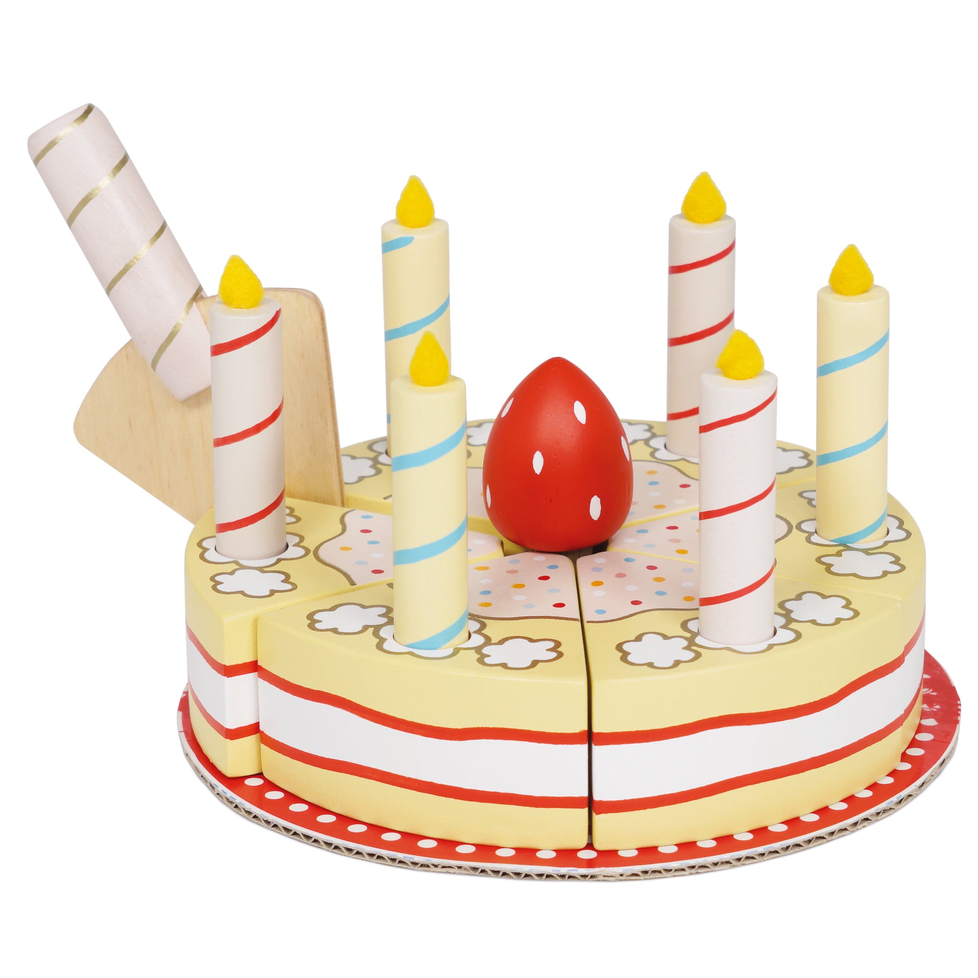 Wooden Vanilla Birthday cake-Little Fish Co.