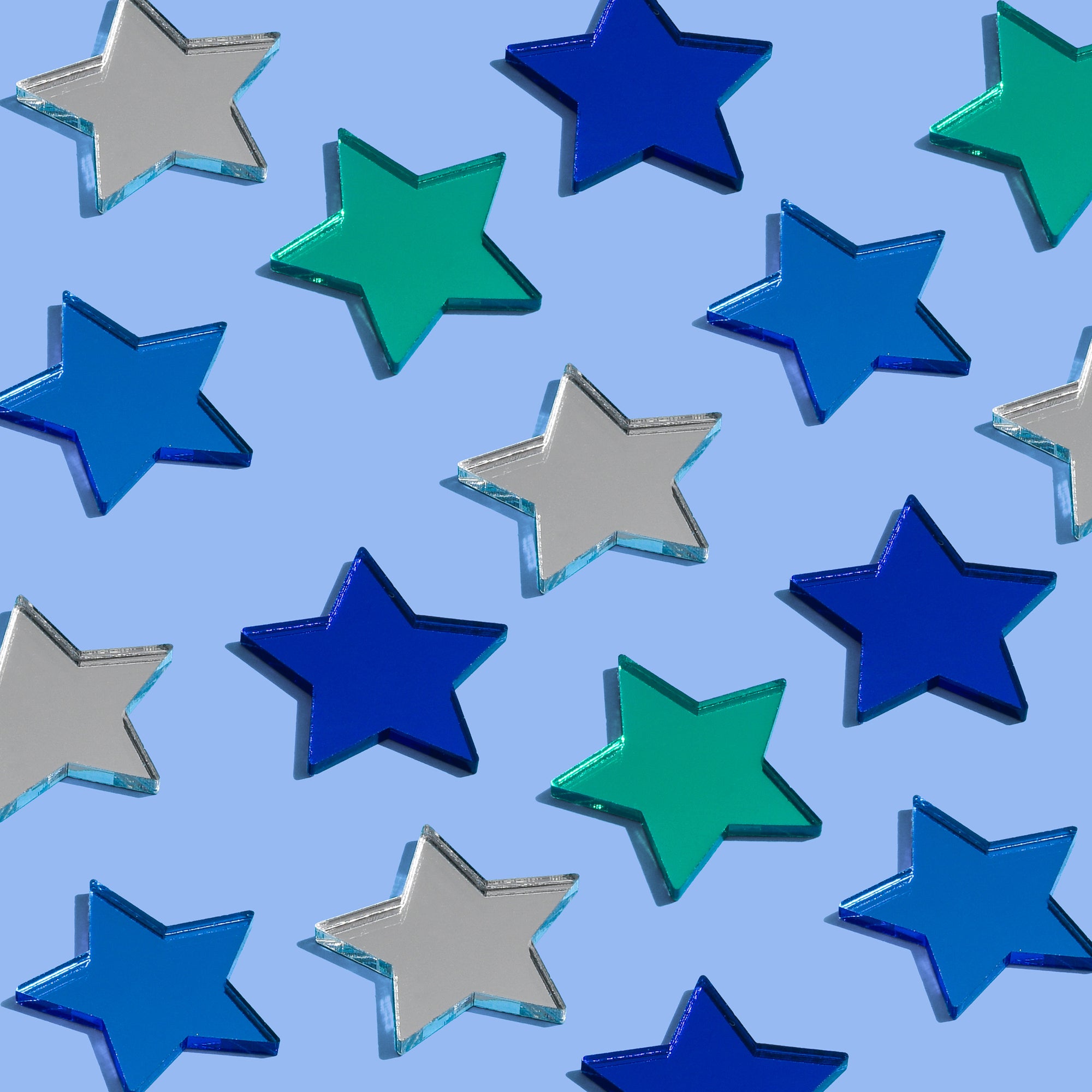 Blue Single Star Wall Mirror-Little Fish Co.