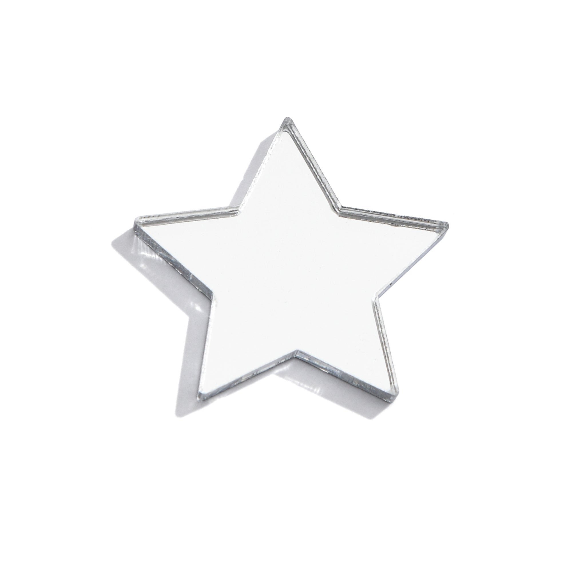 Silver Single Star Wall Mirror-Little Fish Co.