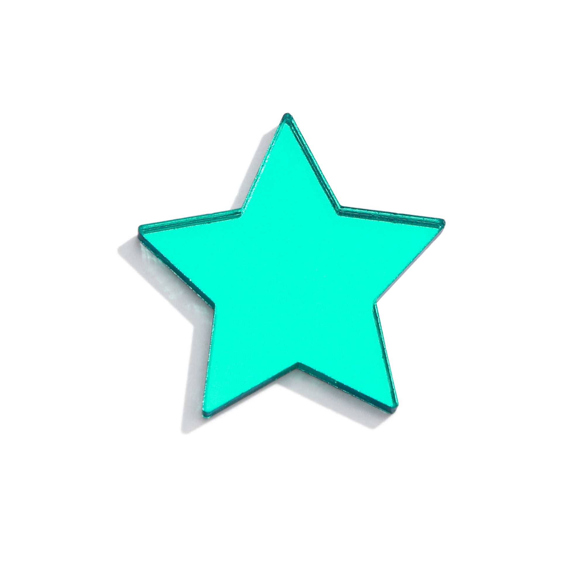 Green Single Star Wall Mirror-Little Fish Co.