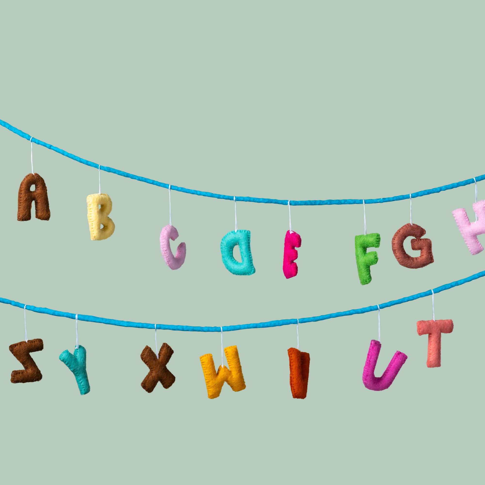 A-Z Alphabet Coloured Felt Garland-Fun-Little Fish Co.