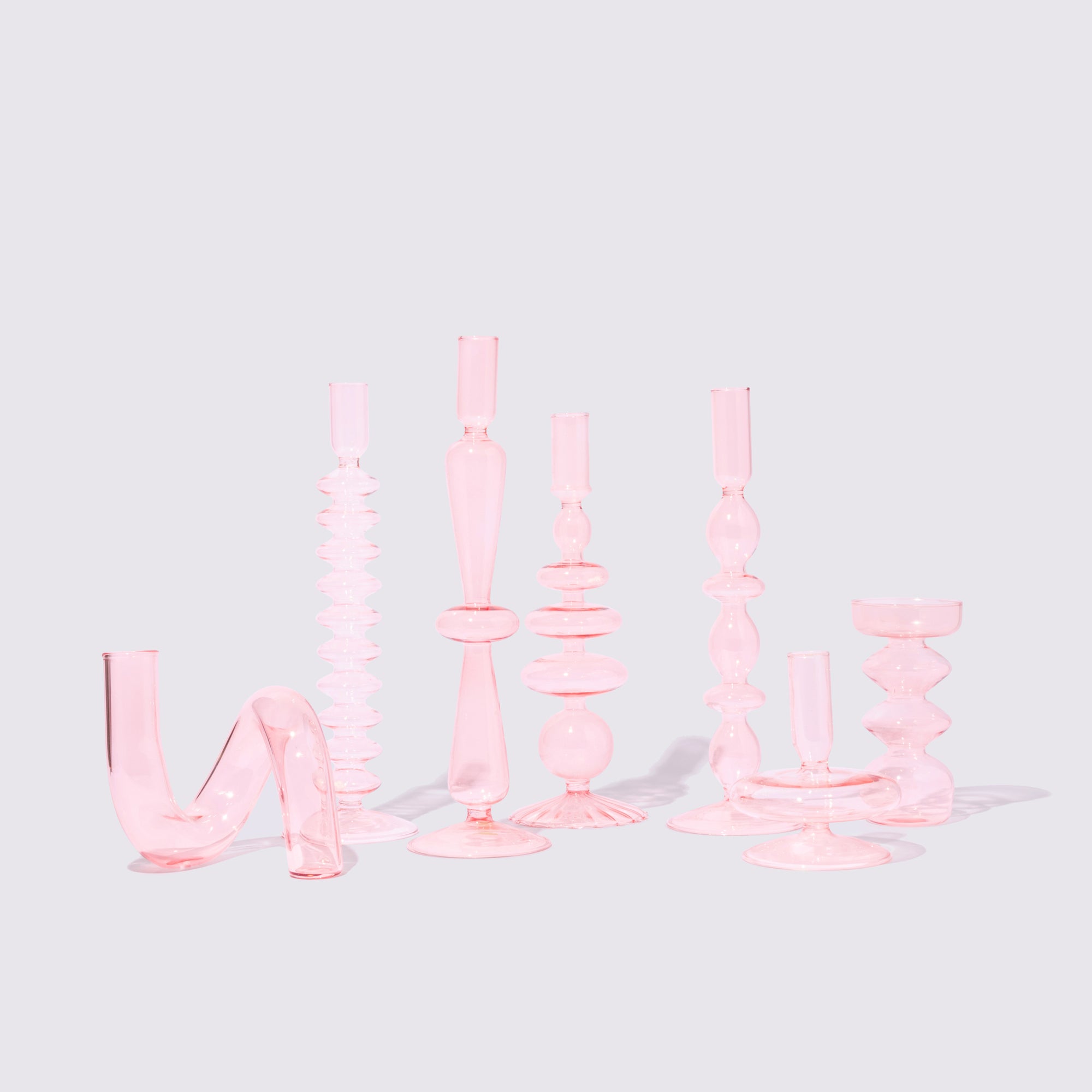 Single Ring Candlestick Pink-Decor-Little Fish Co.