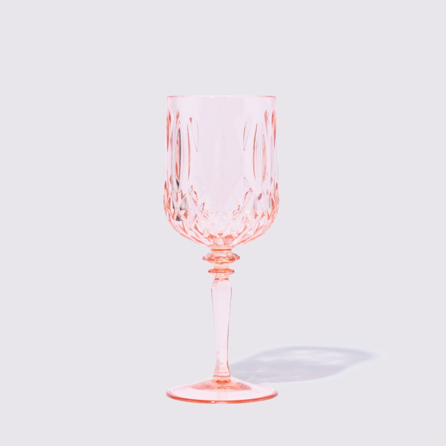 Acrylic Faceted Wine Glass - Melon-Decor-Little Fish Co.