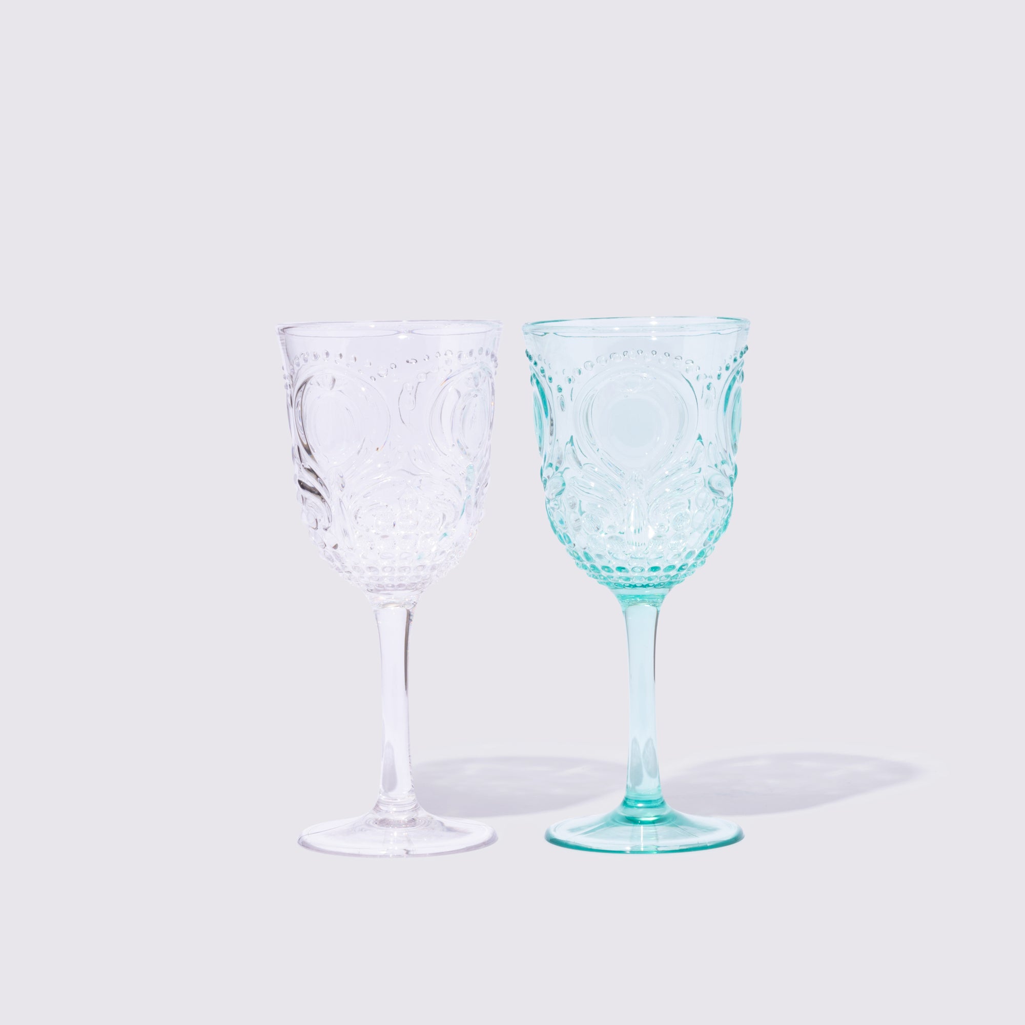 Pattern Wine Glass - Sea Foam-Decor-Little Fish Co.