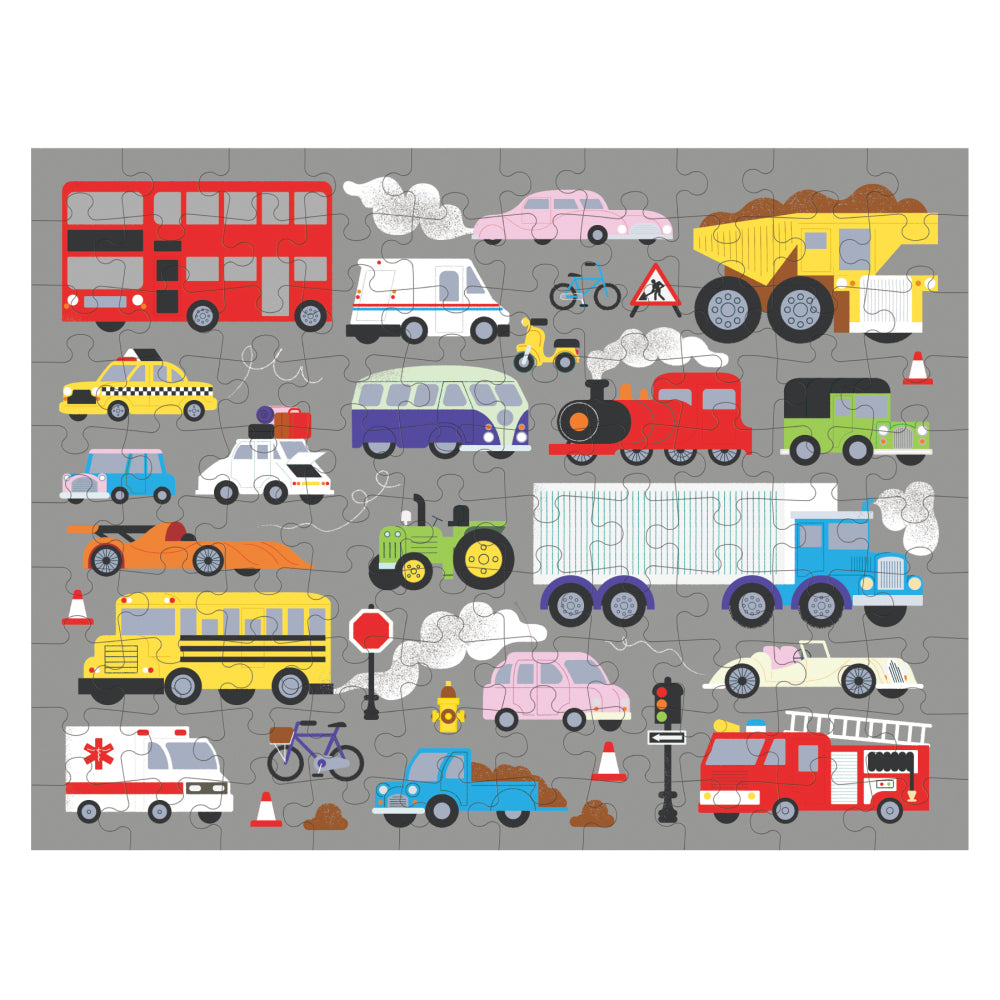 Double sided 100pc Puzzle - On the move-Little Fish Co.
