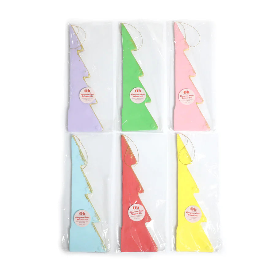 Honeycomb paper Christmas tree Pink-Fun-Little Fish Co.