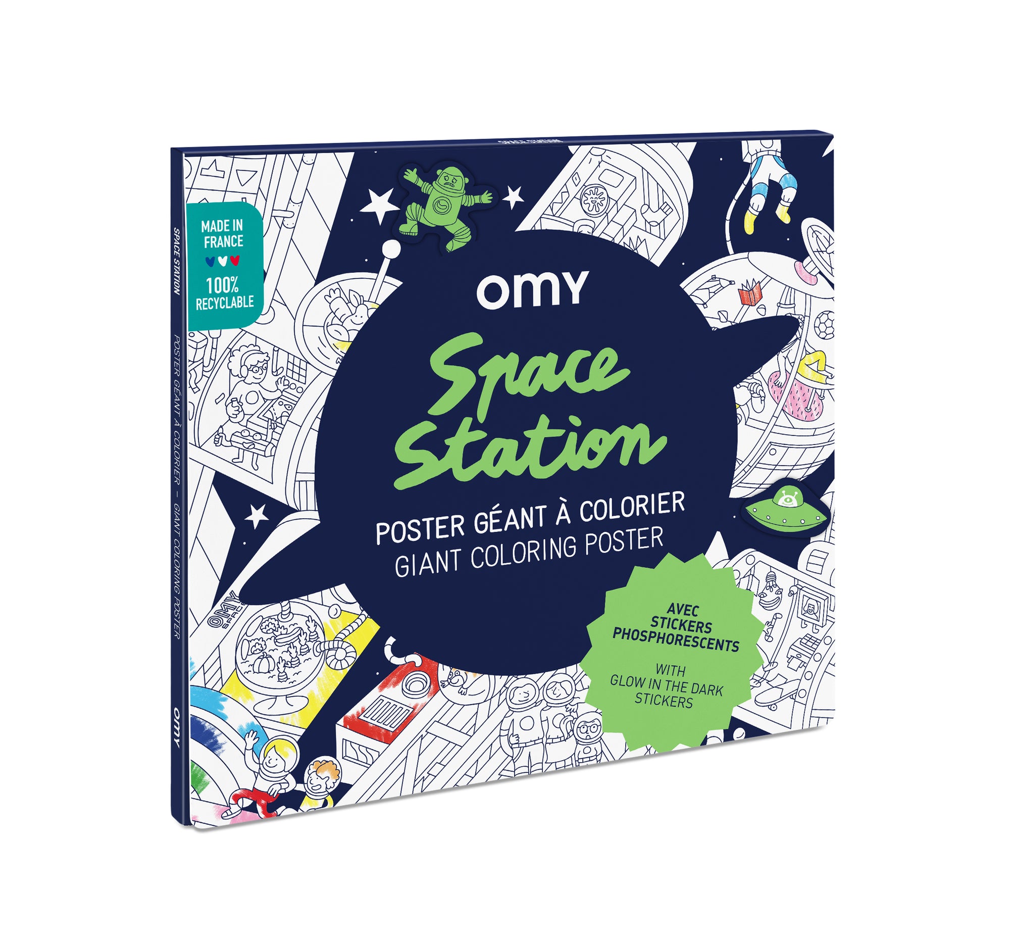Colouring and sticker poster - Space station-Arts & Entertainment-Little Fish Co.