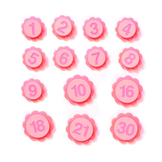 Neon Pink Birthday number badge-Little Fish Co.