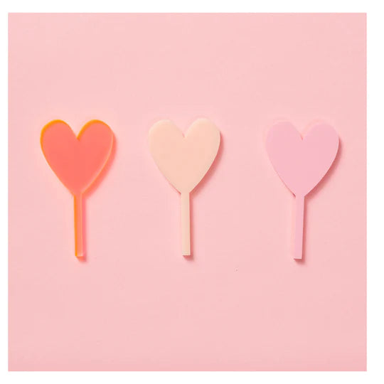 Tiny Heart toppers - set of 3-Little Fish Co.