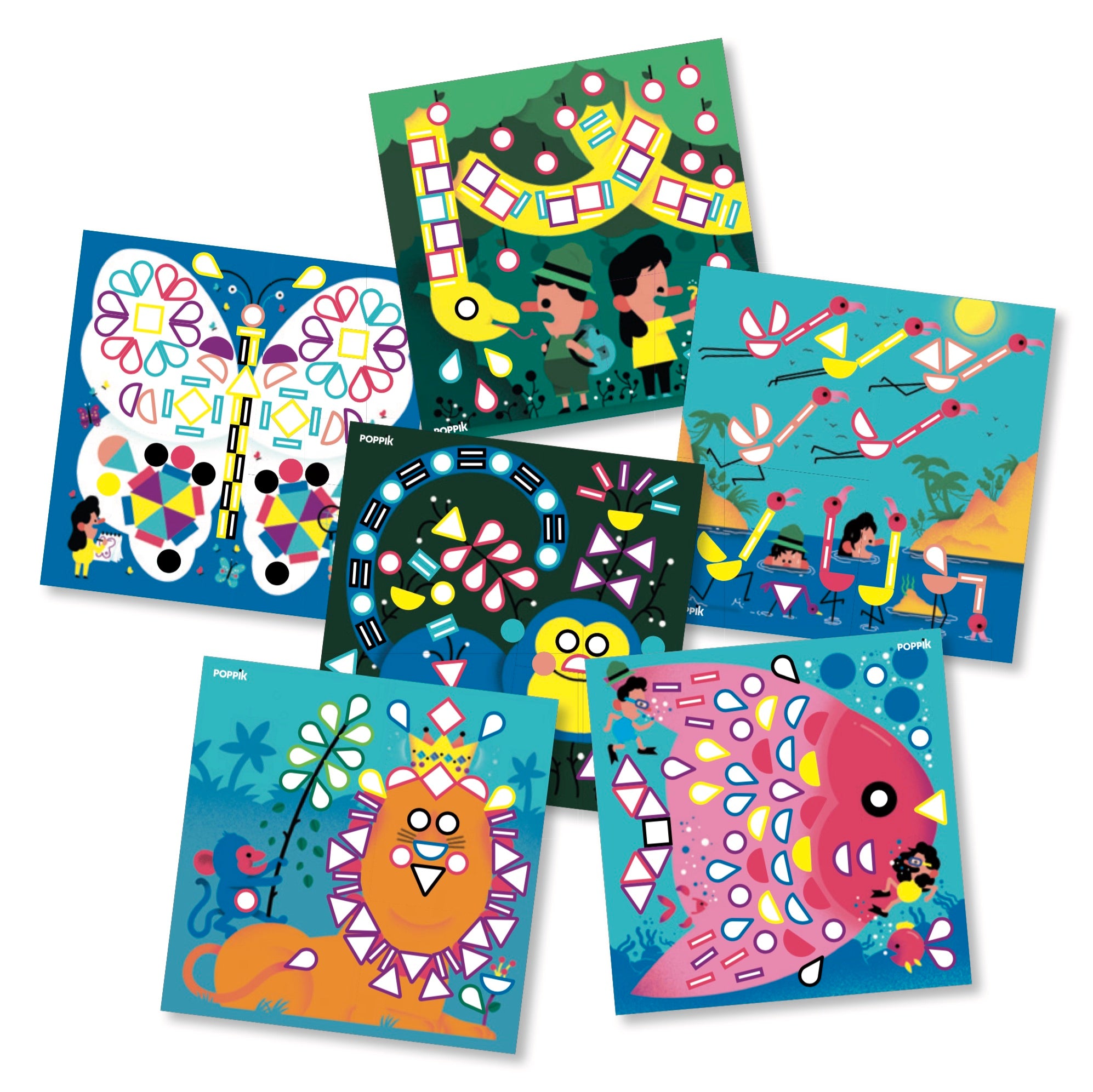Creative sticker cards - Animals-Little Fish Co.