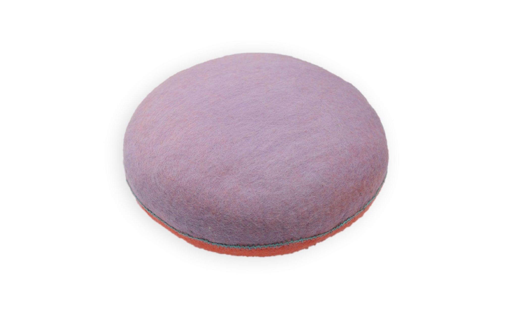 Two-tone Felt Cushion in lilac / apricot-Fun-Little Fish Co.