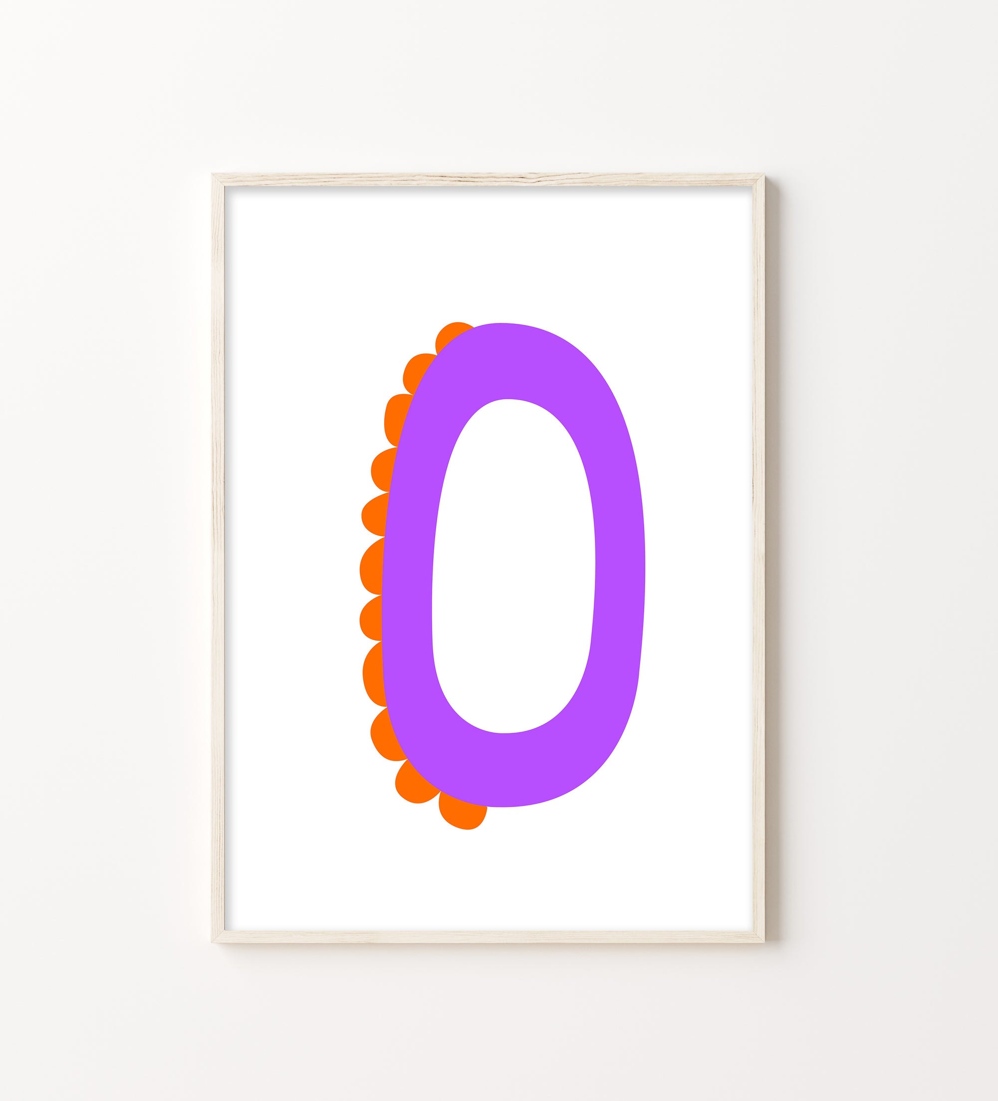 Sweet letter O print purple-Little Fish Co.