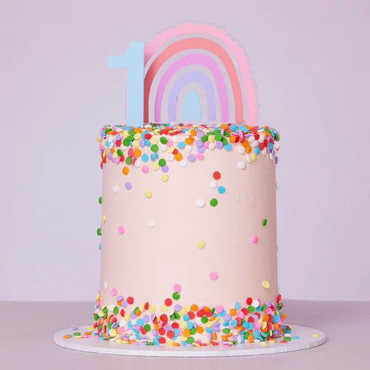 Rainbow cake topper-Top 30 Party-Little Fish Co.