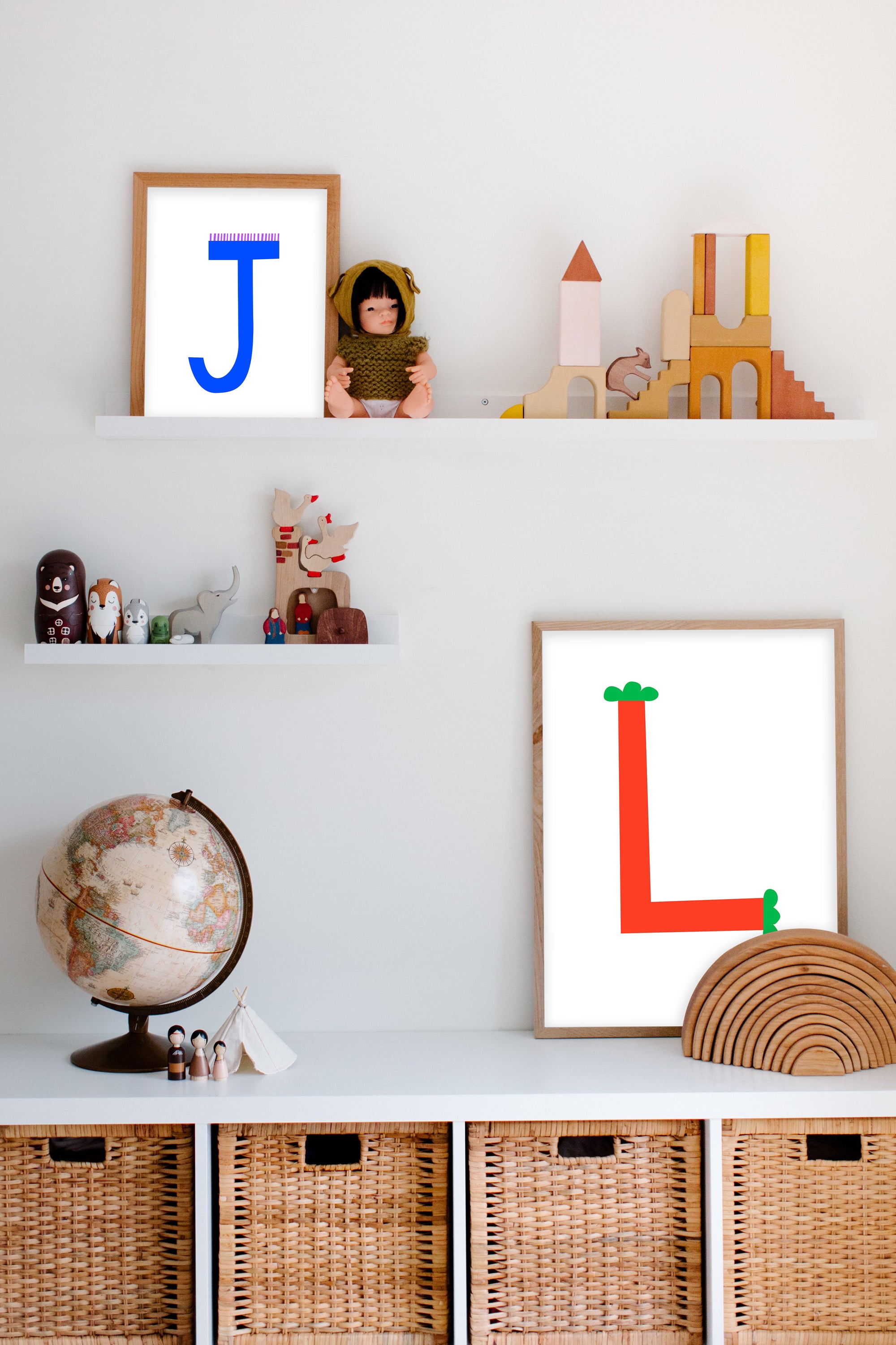 Sweet letter L print red-Little Fish Co.