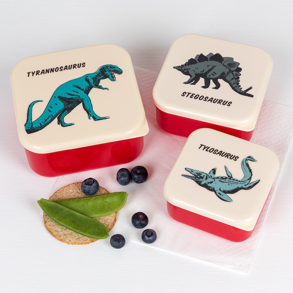 Rex prehistoric 3 piece snack box-Little Fish Co.