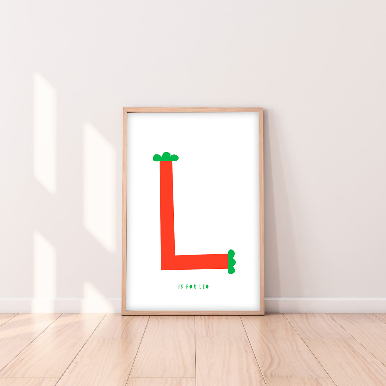 Sweet letter L print red-Little Fish Co.