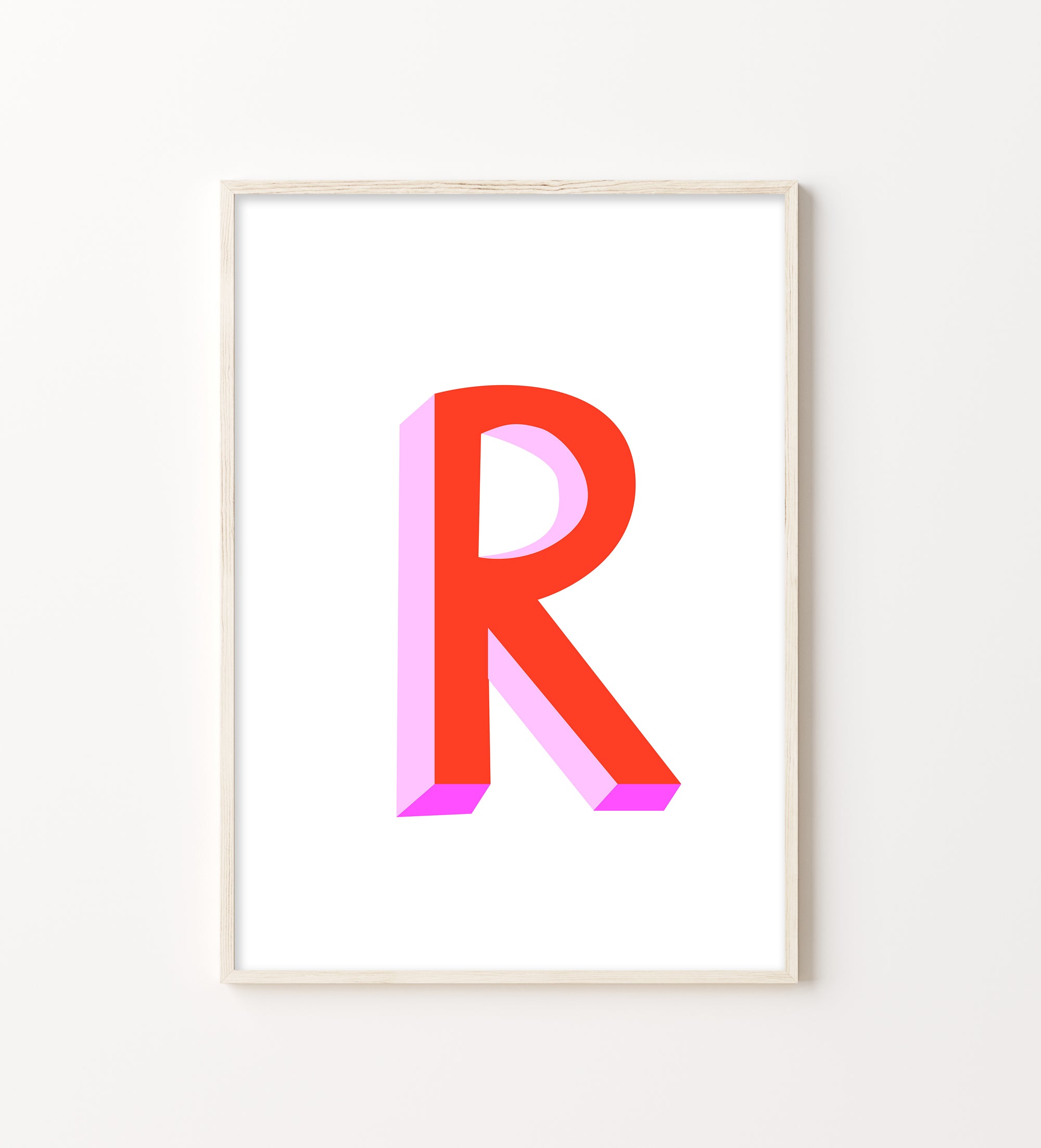 Sweet letter R print red-Little Fish Co.