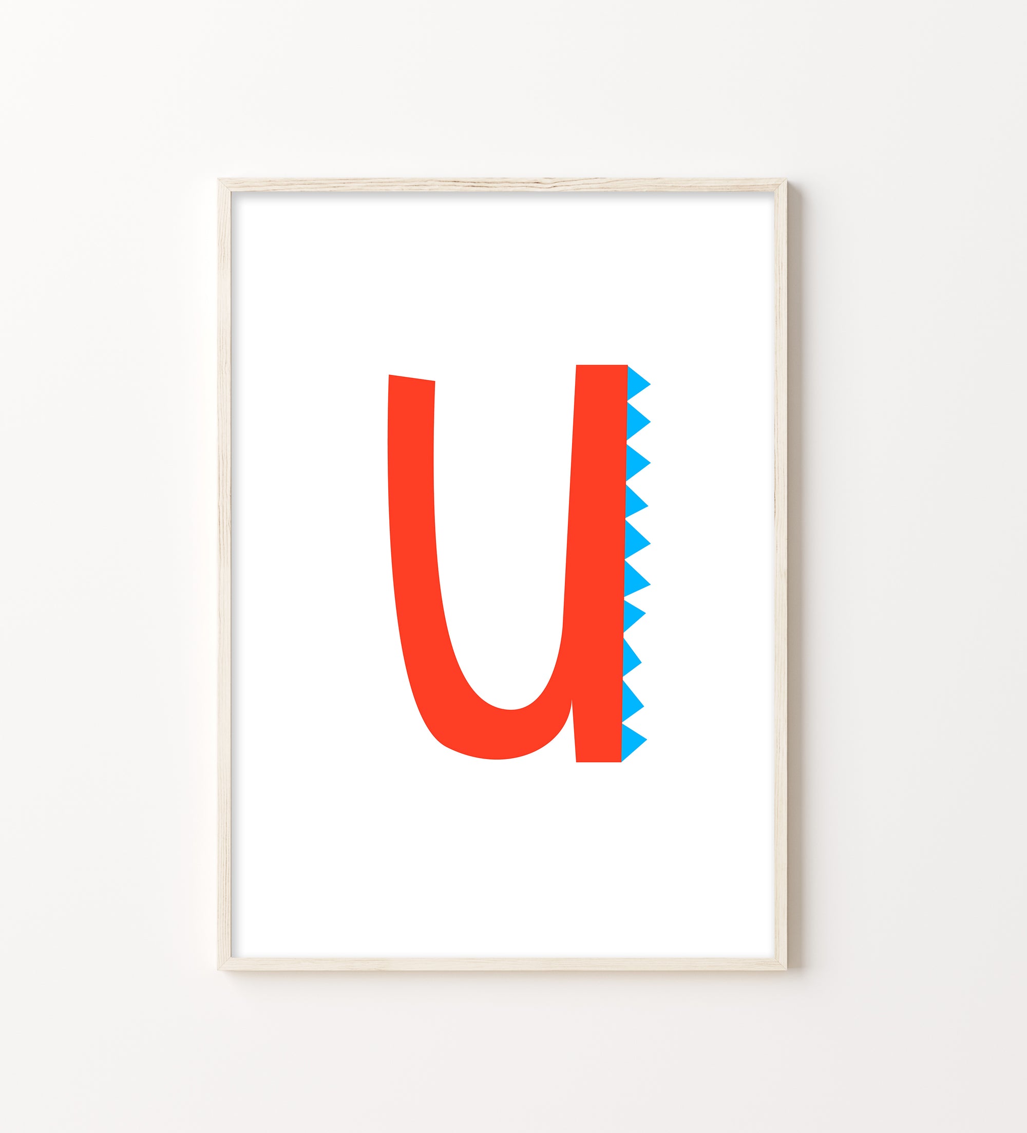 Sweet letter U print red-Little Fish Co.